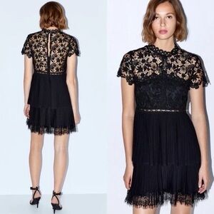 Elegant Black Lace Dress Zara